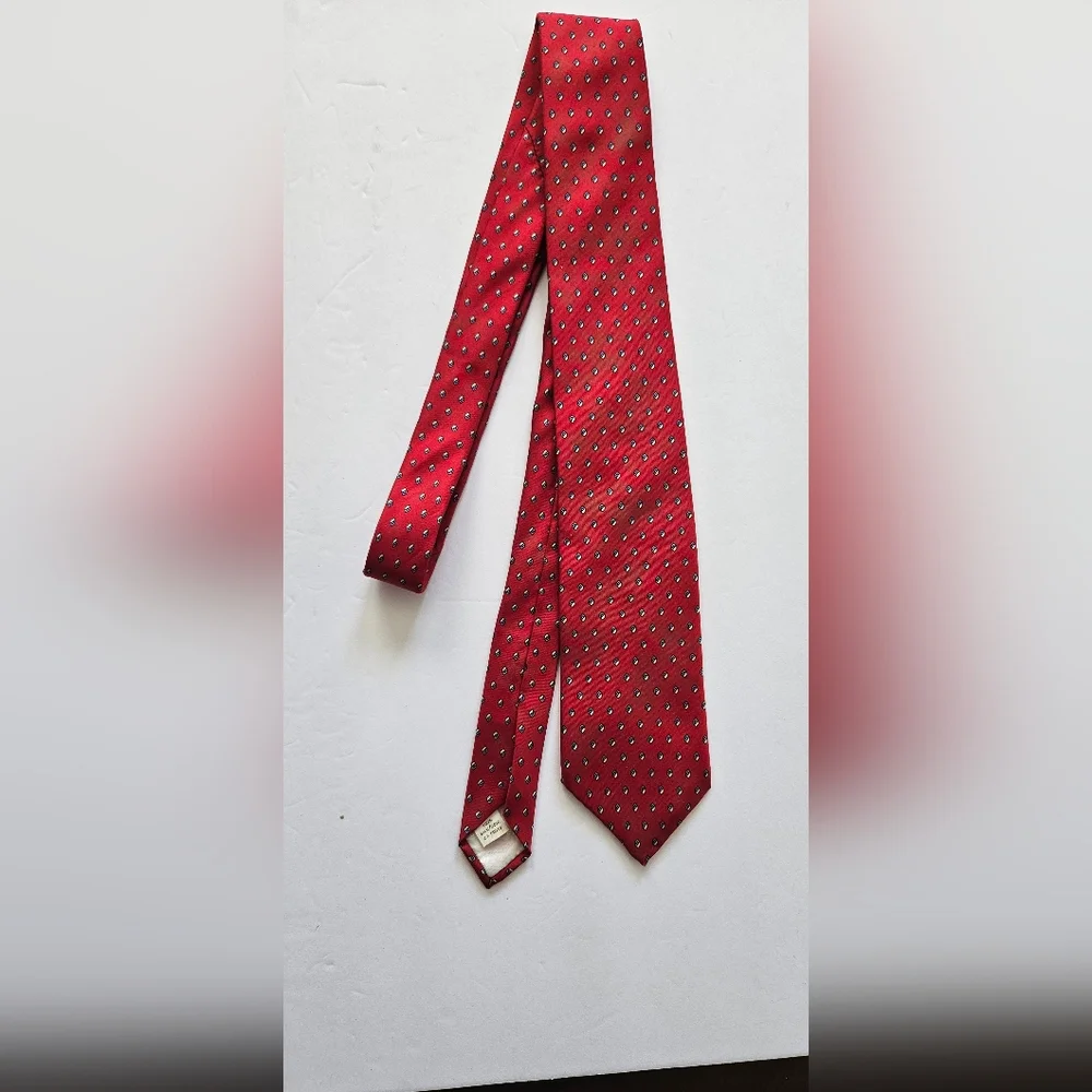 Christian Dior Monsieur vintage red silk‎ tie